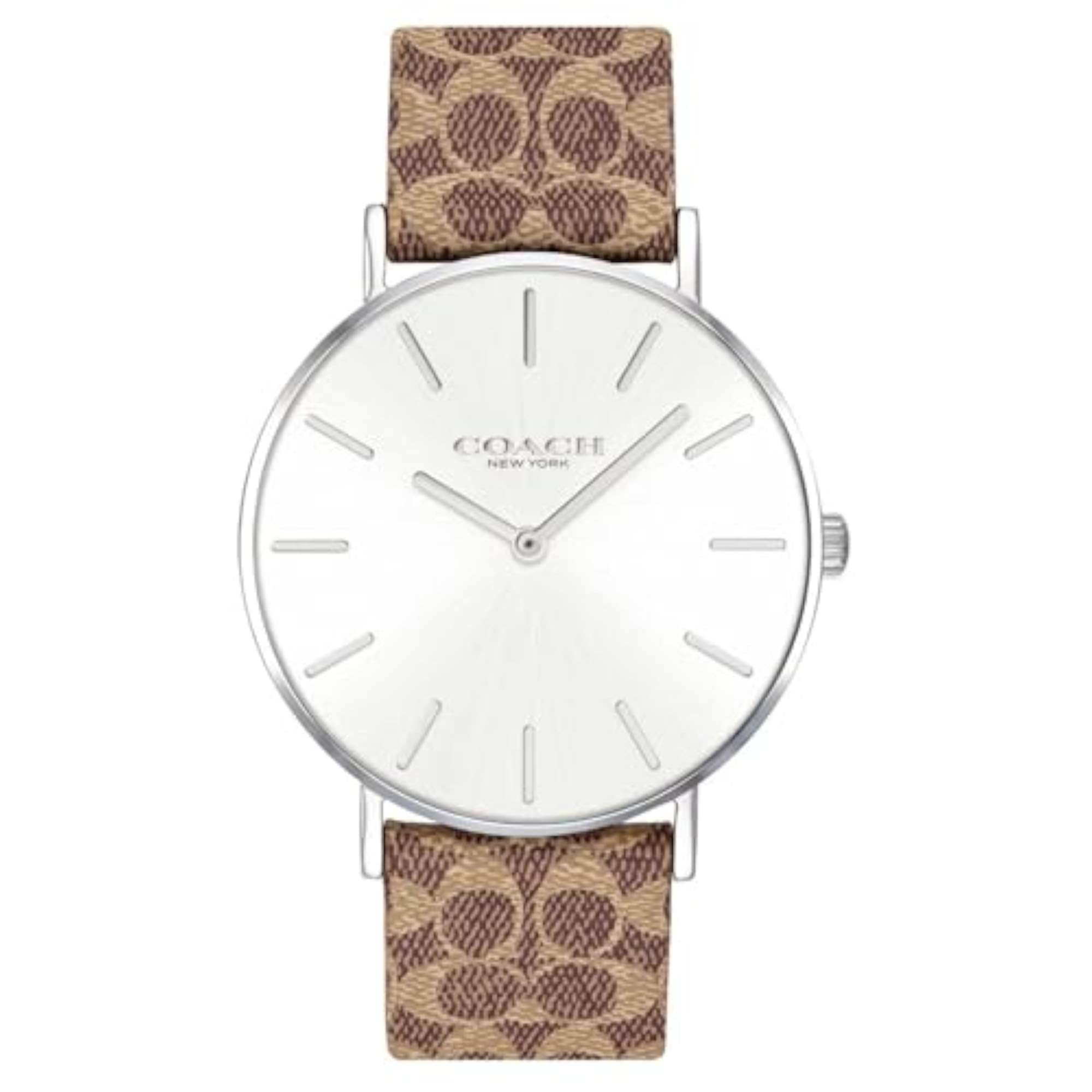 Women's Basic Silver White Round Dial Quartz Watch